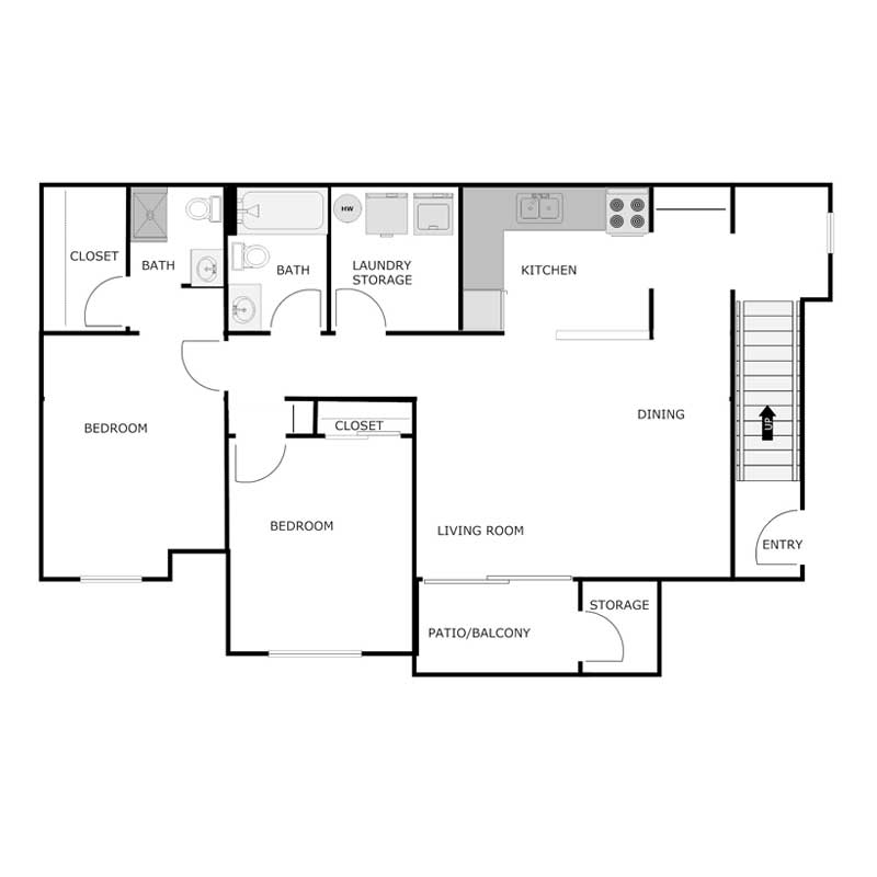 Floor Plans - Lake Village Apartments - Port Huron, MI - A PRE/3 Property